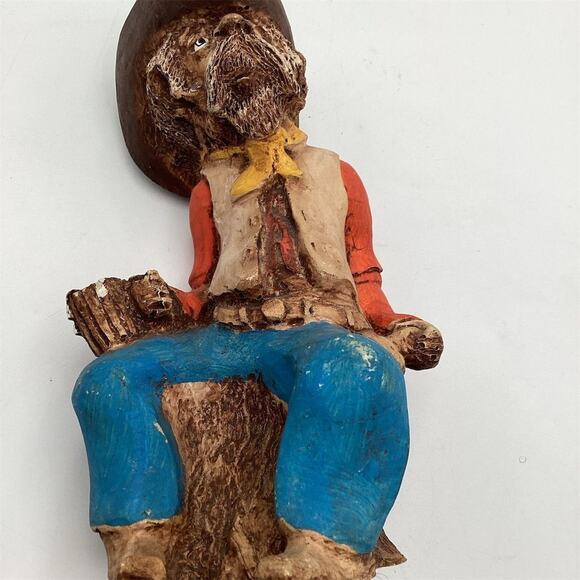 1981 Shade Tree Creations Handcrafted Cowboy Figurine Western Decor - Picture 7 of 7